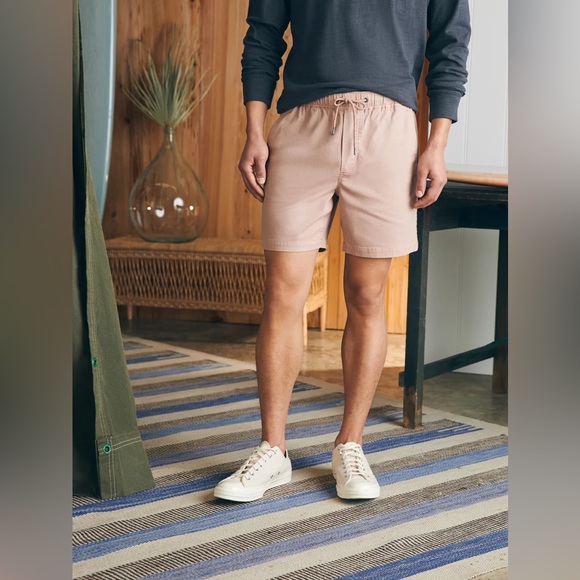 Faherty Essential Drawstring Short (7.5" Inseam) Sz L Mens Adobe Color - Picture 4 of 11